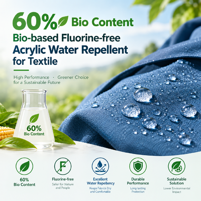 60% Bio Content Bio-based Fluorine-free Acrylic X-201 Pro / X-2011 Pro / X-301 / X-501 Water Repellent for Textile